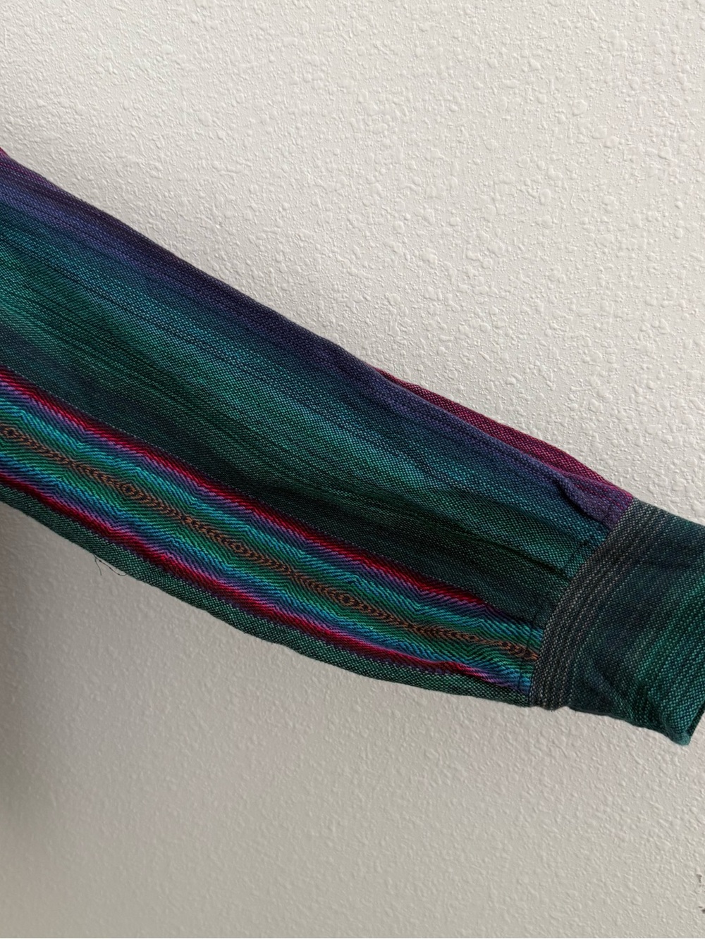 Greentree Weaving Rainbow Woven Tunic Top Large Boho Hippie Artisan Pockets - Picture 4 of 10